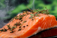 Salmon and herb dish